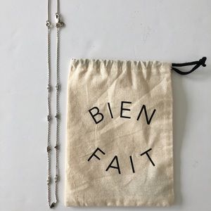 Madewell tiny silver triangles / silver link chain